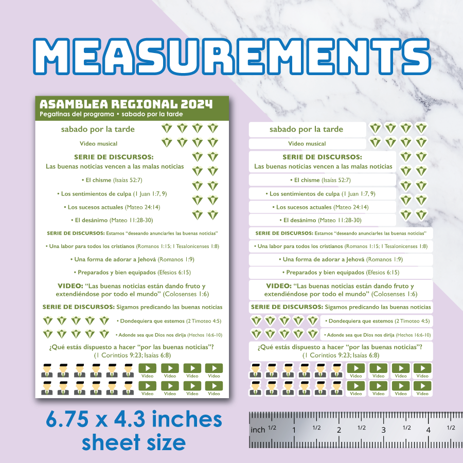 2024 Regional Convention program stickers, talk title sticker set, JW ...